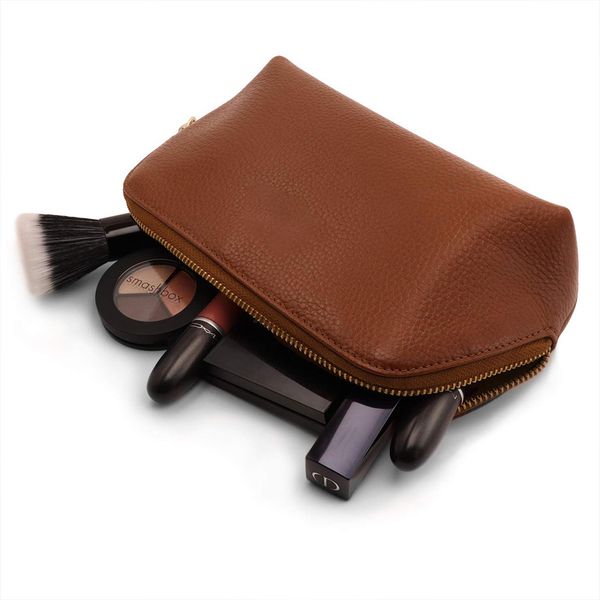 

selling pu leather solid color washed storgage bag travel casual embossed leather carrying cosmetic bag