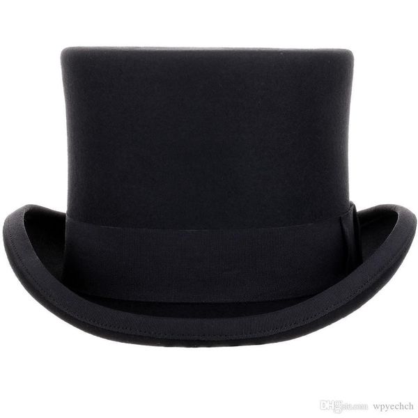 

13.5cm high 100% wool hat satin lined president party men's felt derby black hat women men fedoras, Blue;gray