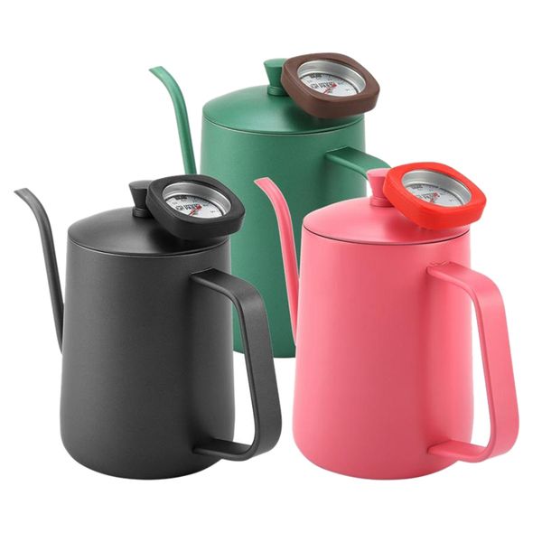 

600мл нержавеющей стали кофе чайник шток носик чайника с термометром