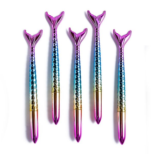 

new mermaid ballpoint pen cute school office writing supplies fashion girls gift korean stationery dhl, Blue;orange