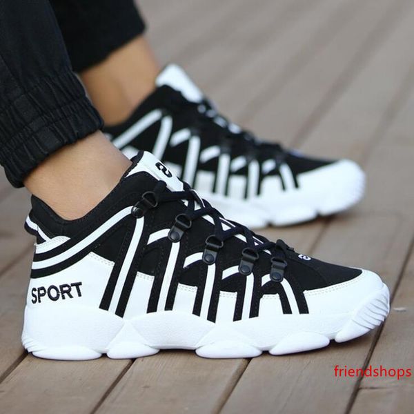 

2020 men running shoes white black stripe fashion men trainer breathable white red split outdoor sport sneaker size 40-44