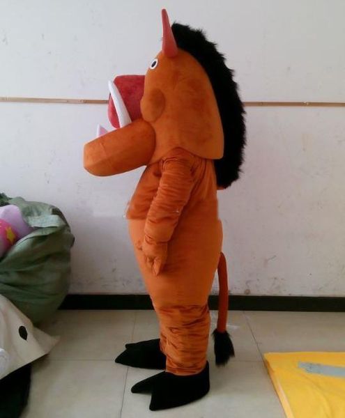 

2022 factory sale handmade pig mascot costume cartoon mascot costume, Red;yellow