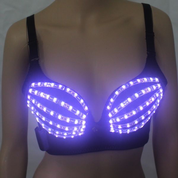 

nightclub bar clubwea dj singer wears led costumes led bra dance luminous clothes women dresses bar