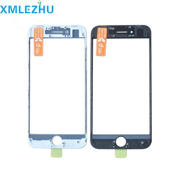 

10pcs cold press 3 in 1 lcd front outer screen glass with frame oca for iphone 6 6s 7 8 plus x xr xa max replacement repair