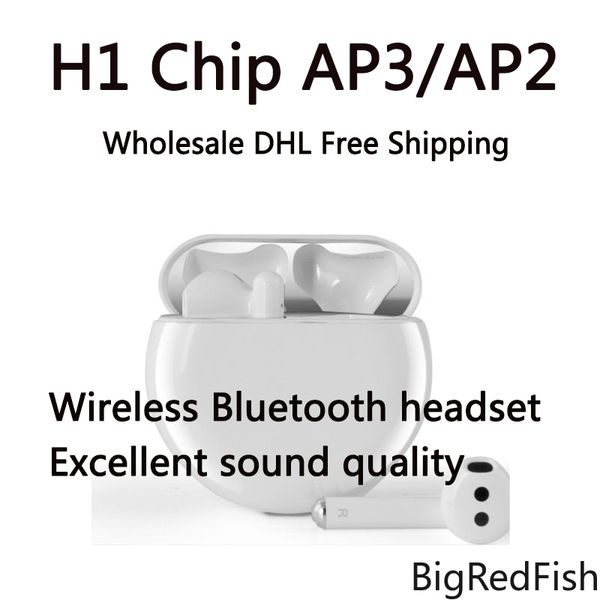 

h1 chip ap2 ap3 earbuds wholesale bluetooth wireless charging headphone in-ear detection pro tws headset pk i200 i10000