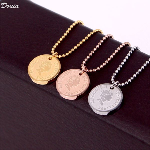 

donia ювелирные изделия европейская и американская мода три цвета гальваническим человеческая голова ожерелье модные аксессуары роскошный по, Silver