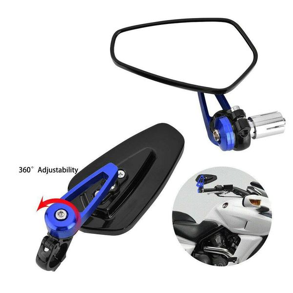 

universal aluminum alloy motorbike motorcycle handle bar rearview side mirror us