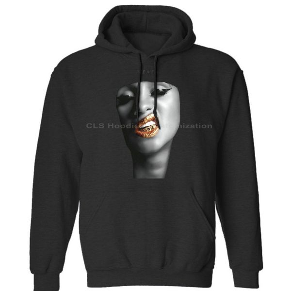 

cardi b gold grill hip hop bodak yellow money mens womens winter hoodies sweatshirts ing, Black