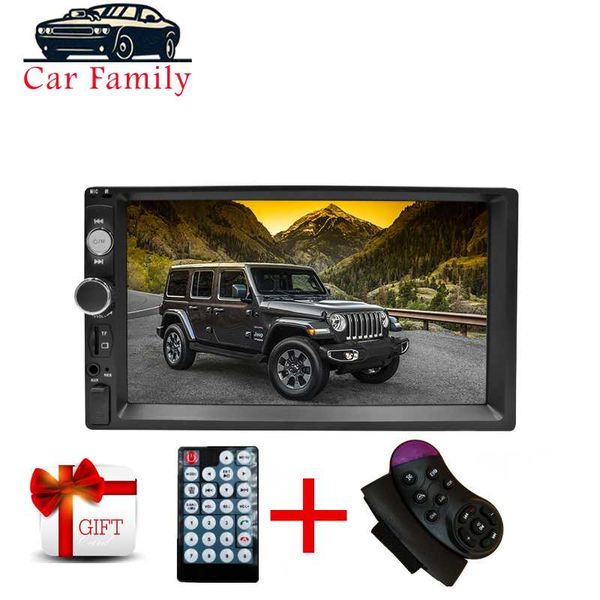 

car family 2 din car radio 7" hd auto audio stereo mp5 player touch screen autoradio multimedia bluetooth usb tf fm 7010b