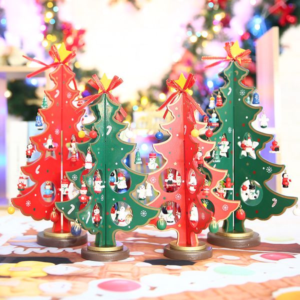 

2019 selling wooden christmas tree decoration diy deskdecoration holiday gift creative vintage craft adornment