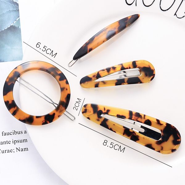 

cute acetic acid acrylic resin leopard hair clips & barrettes hair pins for women lady fashion jewelry accessories dancing party hairpin, Golden;silver