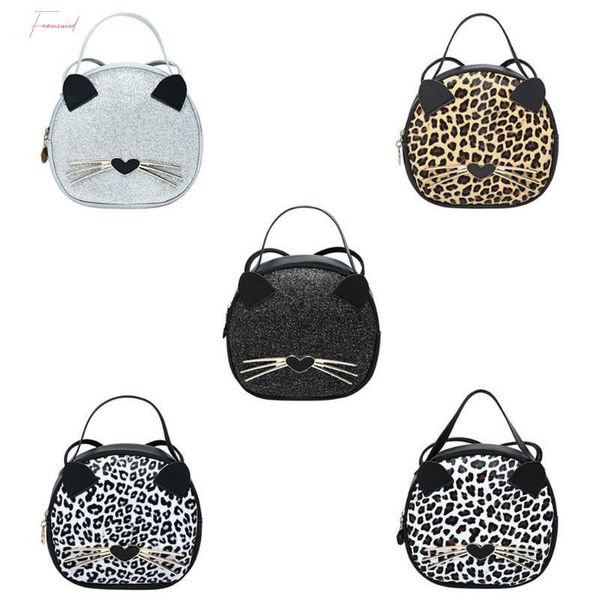 

women pu leather cute cat crossbody shoulder bag small handbag satchel purse
