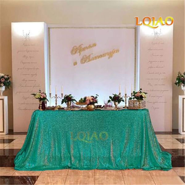 

120x200cm christmas green sequin tablecloth nappe toalha de mesa rectangle table cloth party wedding decor sequin table cover y200421