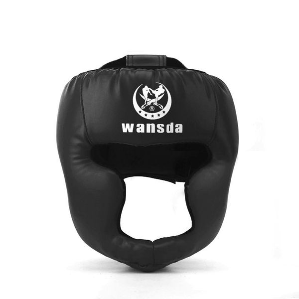 

red/black closed type boxing head guard/sparring helmet//muay thai kickboxing brace/head protection