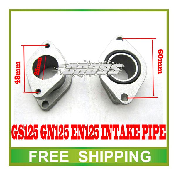 

gs125 gn125 en125 motorcycle carburetor intake pipe 25mm inlet manifold connecting pipe cg125 accessories ing