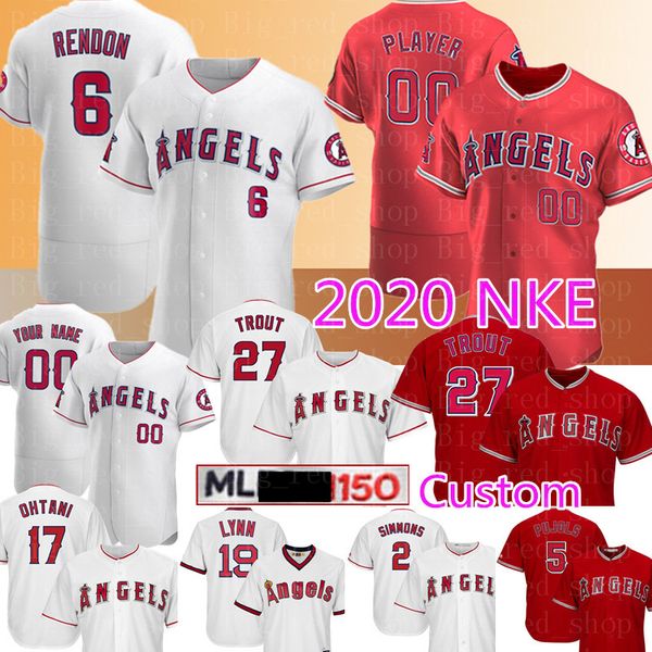 

2020 los angeles 6 anthony rendon angels jerseys shohei ohtani mike trout custom albert pujols anthony rendon andrelton simmons valbuena, Blue;black