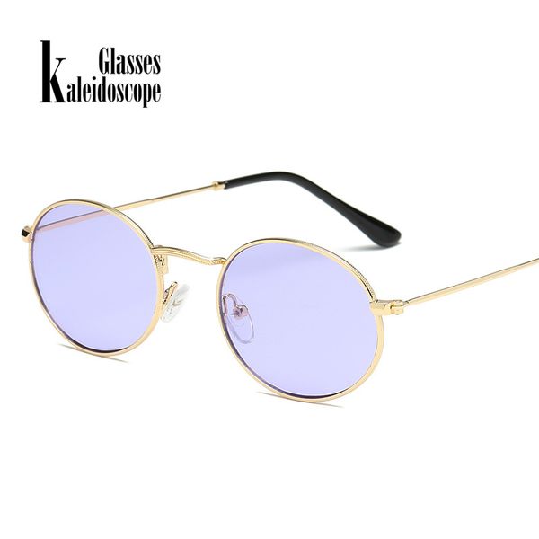

small round sunglasses women purple pink sun glasses metal frame retro sunglass for female, White;black