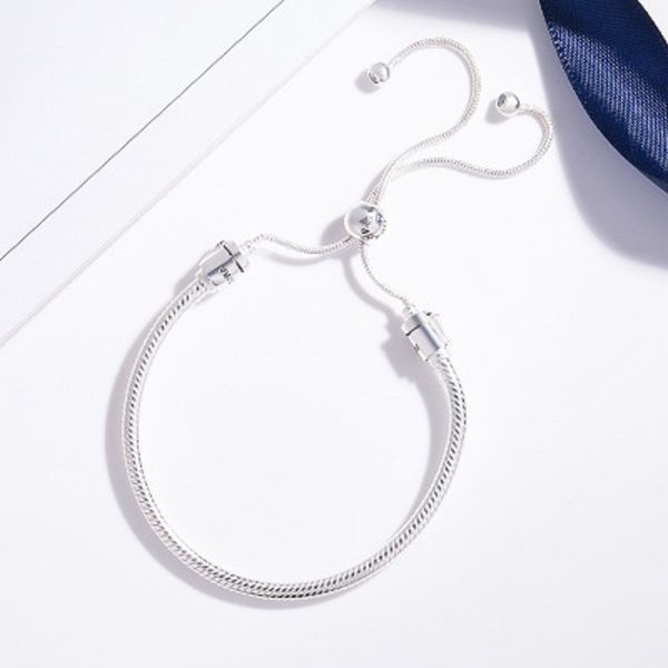 

925 посеребренной змея цепи браслет, пригодная для basic link браслетов регулируемого rope браслетов ювелирных изделий без коробки, Golden;silver