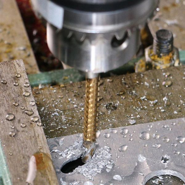 

6pcs professional titanium coated hss metal drill bit set electric plastic metal hole grooving saw carpenter woodworking tools