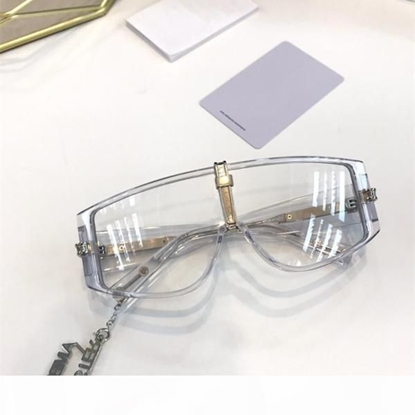 

ambush men women sunglasses fashion integrated sunglasses uv protection lens coating mirror lens frameless color plated frame come with box, White;black