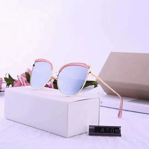 Luxo-Design Sunglasses -2019 Polaroid HD Polaroid Lens Tipo 2416 é a nova senhora tendência de cor filmes polaroid sunglasses com caixa