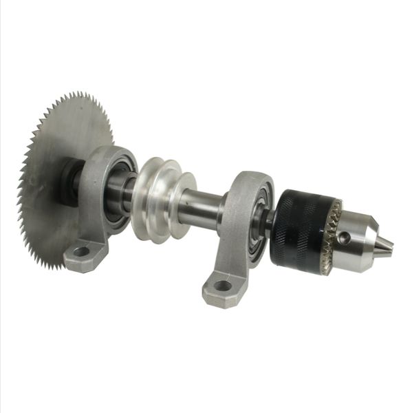 

miniature bearing table saw, drilling, woodworking rotary lathe, diy unpowered round wood beads machine, cutting spindle chuck