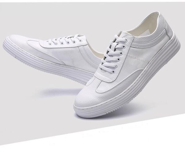 

new men casual shoes triple white comfortable lether designer shoes mens trainers sports sneakers size 40-44, Black