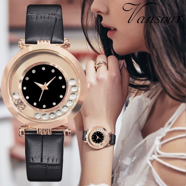 

vansvar brand leather strap style quartz women watch brand watches fashion casual fashion wrist watch relojes 533, Slivery;brown