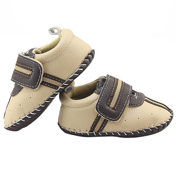 

baby shoes leather solid rubber patch soft sole boys casual shoes, Black