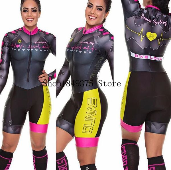 

2020 pro team triathlon suit women's cycling jersey skinsuit jumpsuit maillot cycling ropa ciclismo long sleeve set gel, Black;blue