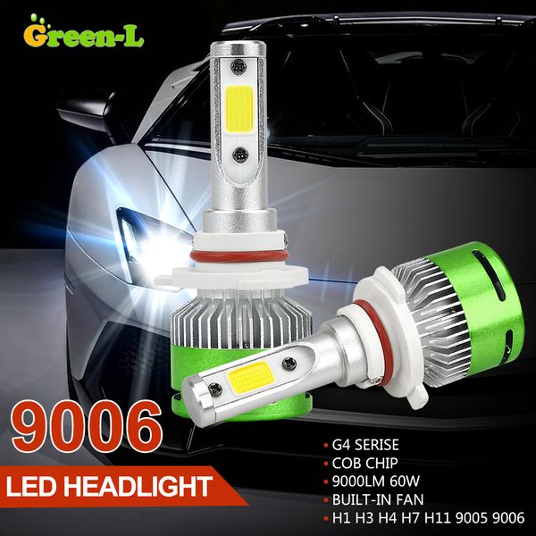 

green-l led h4 headlight 9000lm 60w lamps for car led fog lights h4 h11 h7 24v h1 h3 9005 h11 car lights ing
