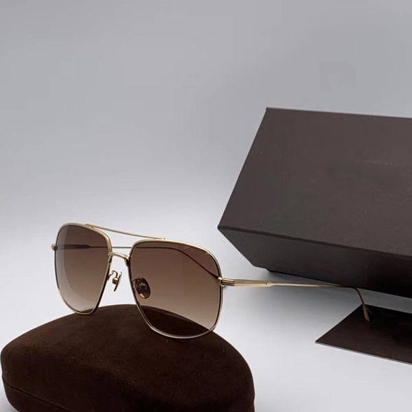 

gold square pilot sunglasses brown shaded glasses ft0746 men glasses sunglasses shades new with box, White;black