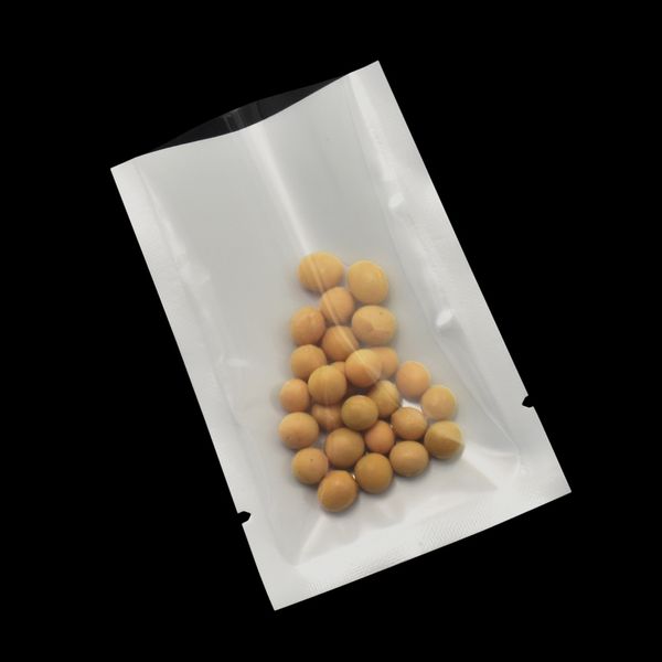 

500pcs/lot 7*10cm clear white plastic open bags for bulk candy package heat seal vacuum storage bag retail