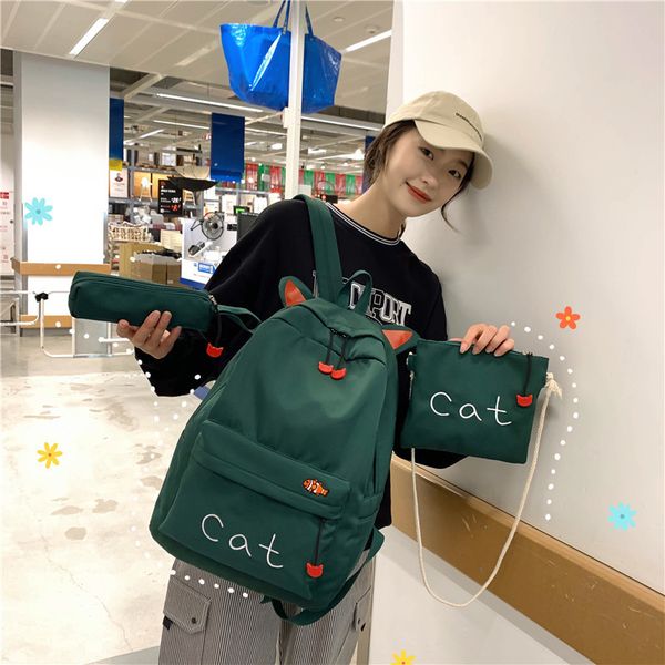 

2020 new ladies backpack cute solid color large capacity casual travel backpack women's