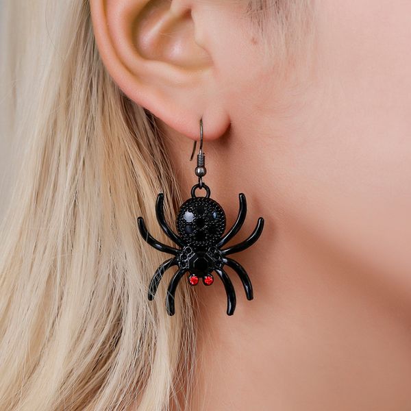 

creative spider earrings exaggerated nightclub female animal earrings gothic halloween gifts, Silver