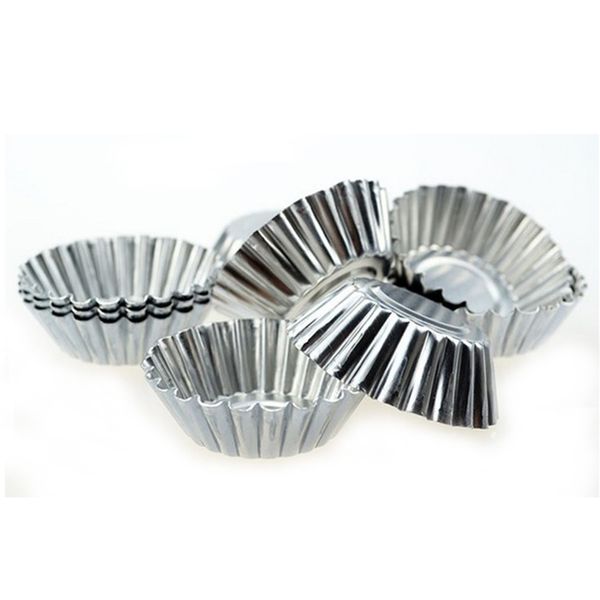 

30 pieces/lot lovely egg tart diy moulder oven mould heart cake cookie jelly pudding mold moulder maker tool (color: si