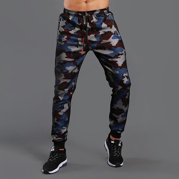

sports pants men long sport pants camouflage autumn pencil bodybuilding trousers running men's sweatpants gym trousers men, Black;blue