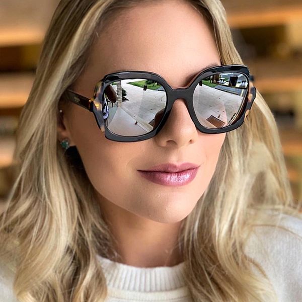 

pawxfb 2019 retro fashion square sunglasses women men big frame celebrity sun glasses for female lentes de sol uv400, White;black