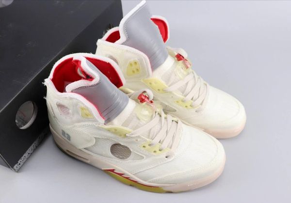 

new2020 product first basketball shoes 5s white joint name gray gold cicada ming 3m reflective 23 basketball shoes male sports shoelace box