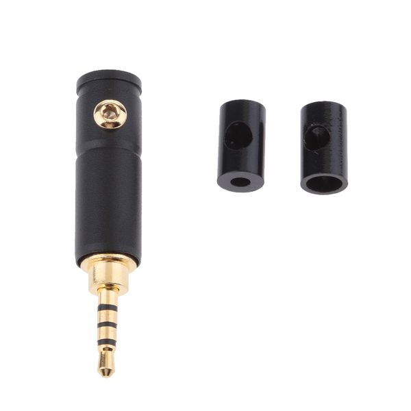 

2.5mm 4 pole stereo male repair headphone jack plug metal audio soldering