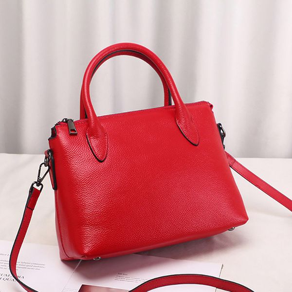 

new design women boston handbag 100% genuine leather tote shoulder bag ladies purse casual satchel large capacity bolsa feminina