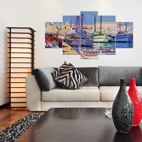 

высокой четкости для струйной печати пять частей декоративной живописи венеции water city (отель междурядье, комната, гостиная