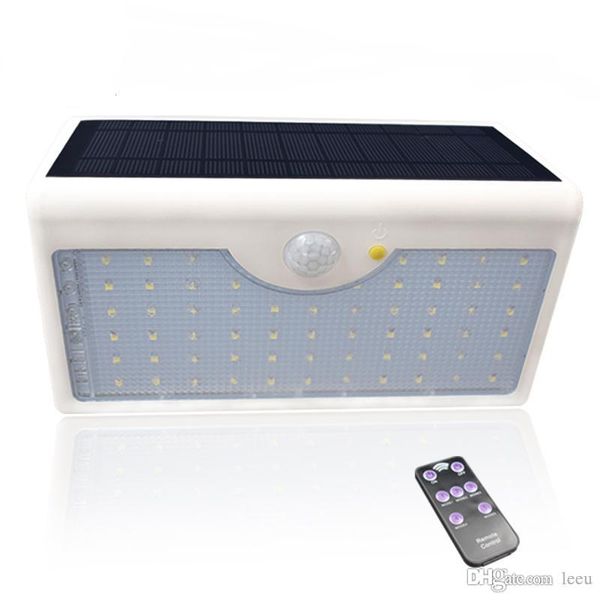 

солнечный свет 1300lm 60 led забор yard 5 режимов с контроллером ip65 водонепроницаемый солнечной энергии лампы для наружного стены сада