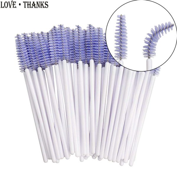 

300pcs eyelash brushes makeup brushes disposable mascara wands applicator eye lashes cosmetic brush makeup tools whte handle