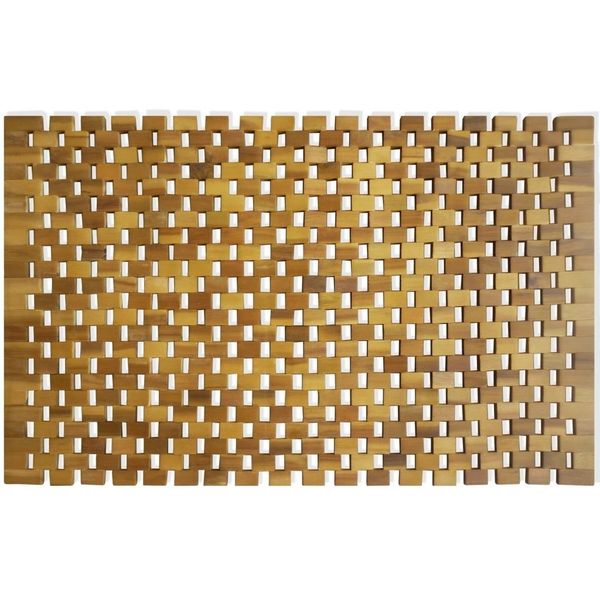 

bathmat acacia wood 80x50 cm mosaic bathroom storage organization