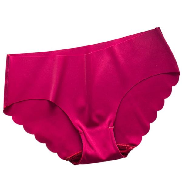 

briefs breathable underwear hip up intimates seamless soft daily women panties solid ladies low waist wave brim fashion, Black;pink