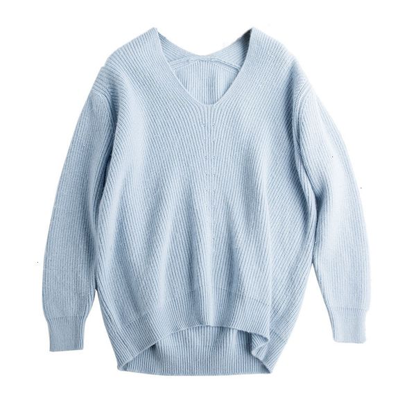 

портной овцы осень зима новый шерстяной свитер девушка шеи просторный большой лентой кнопка летучая мышь топ женщина, White;black