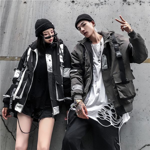 

solid casual hooded parka men 048, Black