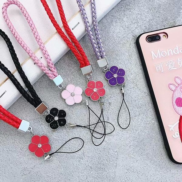 Boa Moda Curto Mão de pulso Strap PU antiderrapante Mobile Phone Straps Para iphone Samsung Fio de Telefone da mão da corda USB cordão para Key