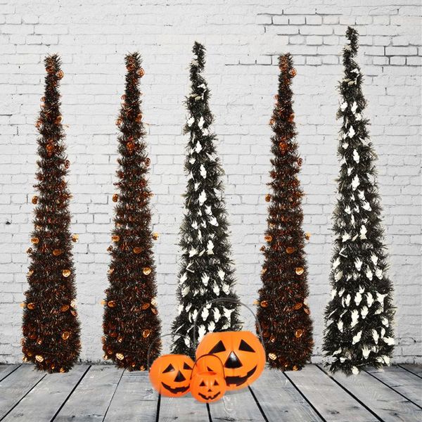 

3.5ft /106cm easy-assembly collapsible tower-shaped christmas tree tinsel coastal christmas tree for decorations